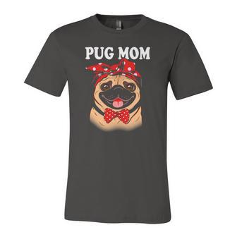 Cute Pug Mom Dogs Tee Dog Lovers For Jersey T-Shirt | Mazezy