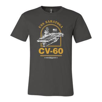 Cv-60 Uss Saratoga United States Navy Jersey T-Shirt | Mazezy