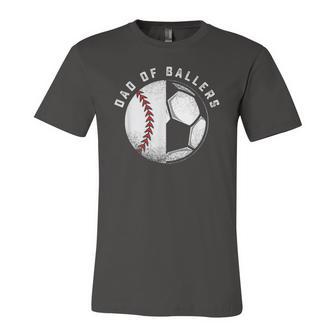 Dad Of Ballers Father And Son Soccer Baseball Player Coach Jersey T-Shirt | Mazezy