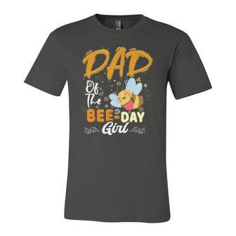 Dad Of The Bee Day Girl Hive Party Matching Birthday Jersey T-Shirt | Mazezy