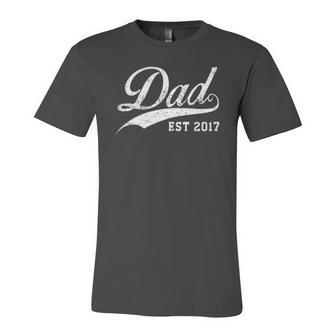 Dad Established 2017 Est 2017 Fathers Day Jersey T-Shirt | Mazezy