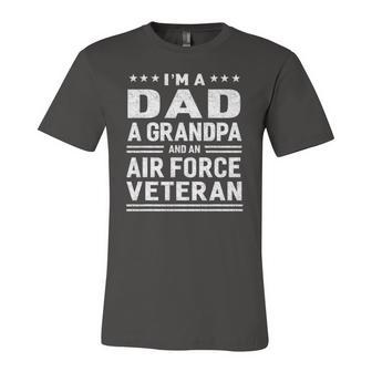 Dad Grandpa Air Force Veteran Vintage Top Jersey T-Shirt | Mazezy