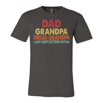 Dad Grandpa Great Grandpa From Grandkids Unisex Jersey Short Sleeve Crewneck Tshirt - Seseable