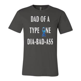 Dad Of A Type One Dia Bad Ass Diabetic Son Or Daughter Jersey T-Shirt | Mazezy