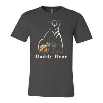 Daddy Bear Autism Awareness Daddy Grandma Jersey T-Shirt | Mazezy