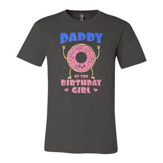 Daddy Of The Birthday Girl Pink Donut Bday Party Jersey T-Shirt | Mazezy