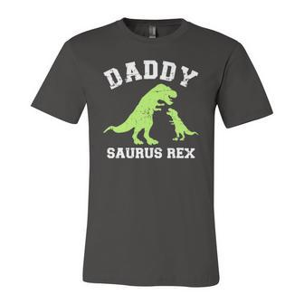 Daddy Saurus Rex Dinosaur Fathers Day For Dad Jersey T-Shirt | Mazezy
