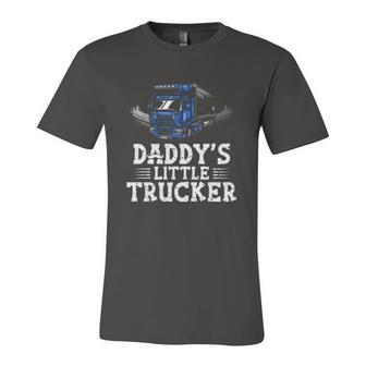 Daddys Little Trucker Truck Driver Trucking Boys Girls Jersey T-Shirt | Mazezy