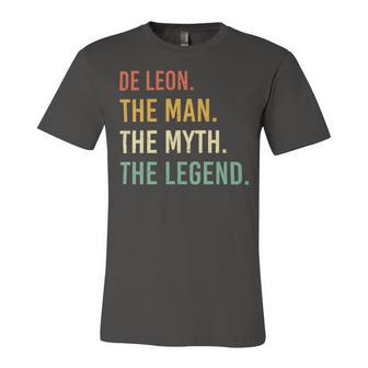 De Leon Name Shirt De Leon Family Name V4 Unisex Jersey Short Sleeve Crewneck Tshirt - Monsterry UK