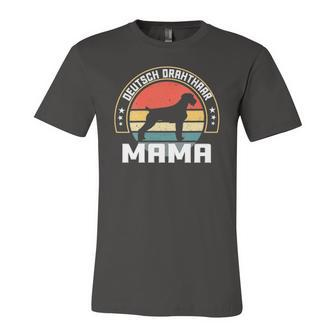 Deutsch Drahthaar Mama German Wirehaired Pointer For Jersey T-Shirt | Mazezy