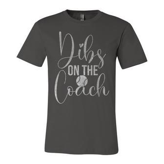 Dibs On The Baseball Coach Baseball Coach Jersey T-Shirt | Mazezy
