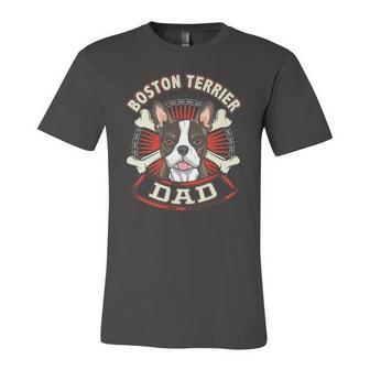 Dog Breed S For Boston Terrier Dad Jersey T-Shirt | Mazezy