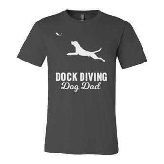 Dog Jumping Dock Diving Dog Dad Jersey T-Shirt | Mazezy