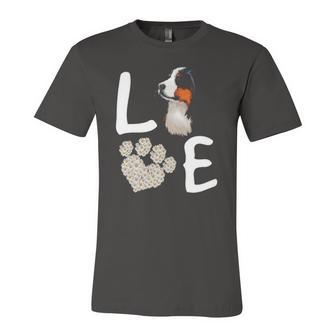 Dogs 365 Love Bernese Mountain Dog Paw Pet Rescue Jersey T-Shirt | Mazezy