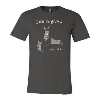I Dont Give A Rats Ass Mouse Walking Donkey Fun Leash Mule Jersey T-Shirt | Mazezy