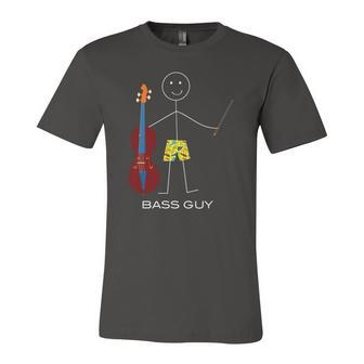 Double Bass Player Boy Bass Instrument Jersey T-Shirt | Mazezy