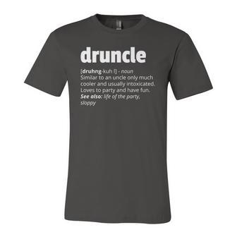 Druncle Fathers Day Drunk Uncle Jersey T-Shirt | Mazezy