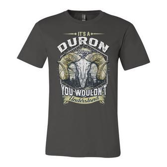 Duron Name Shirt Duron Family Name V4 Unisex Jersey Short Sleeve Crewneck Tshirt - Monsterry AU
