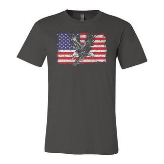 Eagle American Flag 4Th Of July Usa Merica Bird Lover Jersey T-Shirt | Mazezy