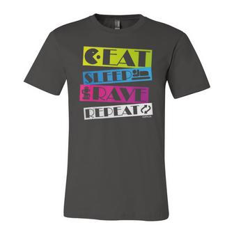 Eat Sleep Rave Repeat Club Music Rave Jersey T-Shirt | Mazezy