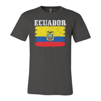 Ecuador Ecuadorian Flag Pride Roots Jersey T-Shirt | Mazezy