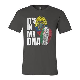 Ecuadorian And Italian Mix Dna Flag Heritage Jersey T-Shirt | Mazezy