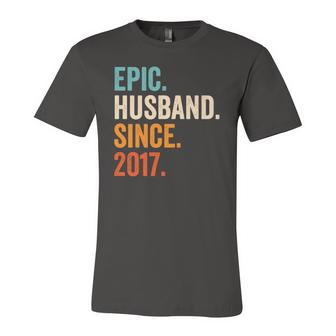 Epic Husband Since 2017 5Th Wedding Anniversary 5 Years Jersey T-Shirt | Mazezy