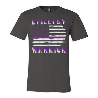 Epilepsy Warrior Usa Flag United States Flag Epilepsy Epilepsy Awareness Unisex Jersey Short Sleeve Crewneck Tshirt | Favorety AU