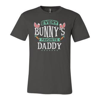Every Bunnys Favorite Daddy Tee Cute Easter Egg Jersey T-Shirt | Mazezy