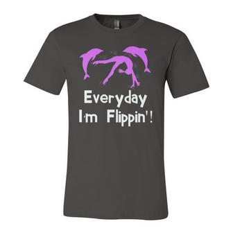 Everyday Im Flippin Gymnastics Dolphin Jersey T-Shirt | Mazezy