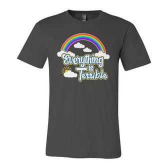 Everything Is Terrible Summer Rainbow And Clouds Jersey T-Shirt | Mazezy