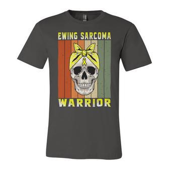 Ewings Sarcoma Warrior Skull Women Vintage Yellow Ribbon Ewings Sarcoma Ewings Sarcoma Awareness Unisex Jersey Short Sleeve Crewneck Tshirt | Favorety UK