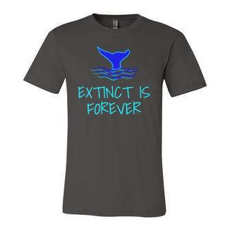 Extinct Is Forever Environmental Protection Whale Jersey T-Shirt | Mazezy