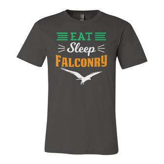 Falconer Falcon Hunter Hunting Hawking Eat Sleep Falconry Jersey T-Shirt | Mazezy