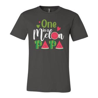 Family One In A Melon Papa Birthday Party Matching Jersey T-Shirt | Mazezy