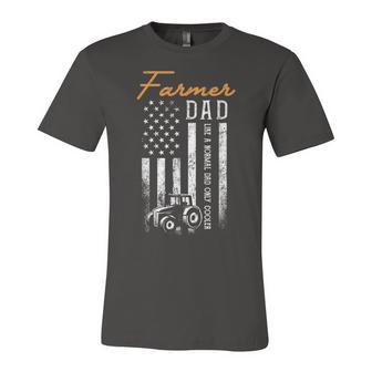 Farmer Dad Like A Normal Dad Only Cooler Usa Flag Farming Jersey T-Shirt | Mazezy