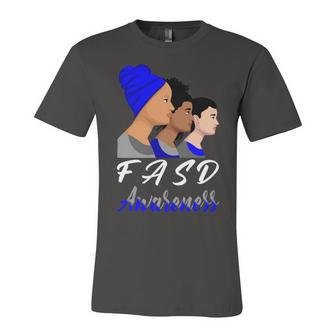 Fasd Awareness Blue And Grey Women Fetal Alcohol Spectrum Disorder Fetal Alcohol Spectrum Disorder Awareness Unisex Jersey Short Sleeve Crewneck Tshirt | Favorety UK