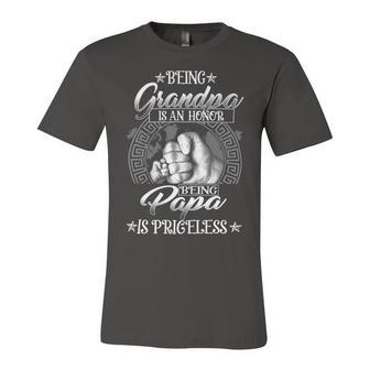 Father Grandpa Being Grandpa Is An Honor Being Papa Is Priceless203 Family Dad Unisex Jersey Short Sleeve Crewneck Tshirt - Monsterry CA