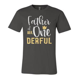 Father Of Mr Onederful 1St Birthday First One-Derful Party Jersey T-Shirt | Mazezy