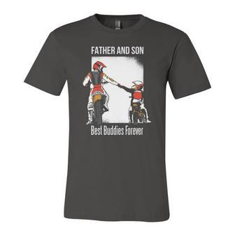 Father And Son Best Buddies Forever Fist Bump Dirt Bike Jersey T-Shirt | Mazezy