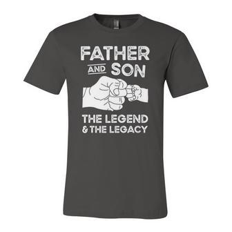 Father And Son The Legend And The Legacy Fist Bump Matching Jersey T-Shirt | Mazezy