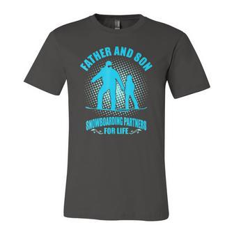 Father Son Snowboarding Partners For Life Fathers Day Jersey T-Shirt | Mazezy