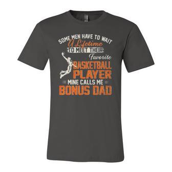 My Favorite Basketball Player Calls Me Bonus Dad Daddy Jersey T-Shirt | Mazezy