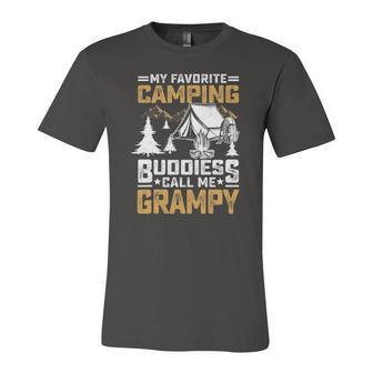 My Favorite Camping Buddies Call Me Grampy Vintage Tee Jersey T-Shirt | Mazezy