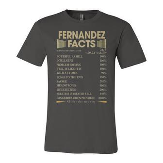 Fernandez Name Gift Fernandez Facts Unisex Jersey Short Sleeve Crewneck Tshirt - Seseable