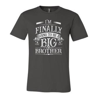 I Am Finally Going To Be Big A Brother Older Brother Jersey T-Shirt | Mazezy