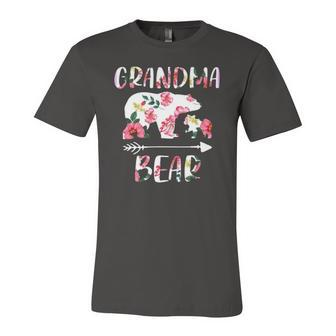 Floral Bear Matching Outfits Grandma Bear Jersey T-Shirt | Mazezy