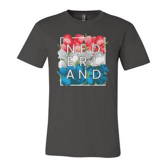 Flowers Of Nederland Word Art The Netherlands Dutch Pride Jersey T-Shirt | Mazezy