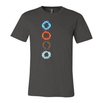 Four Elements Air Earth Fire Water Ancient Alchemy Symbols Jersey T-Shirt | Mazezy