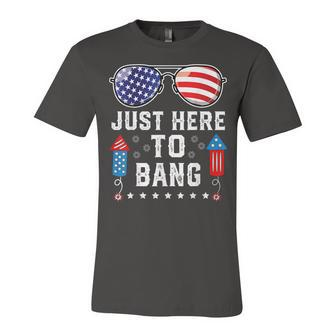 Fourth Of July 4Th Of July Fireworks Just Here To Bang Unisex Jersey Short Sleeve Crewneck Tshirt - Seseable